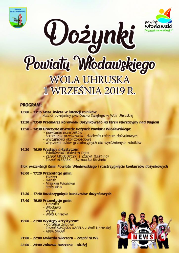 dozynki 2019 wola uhruska plakat