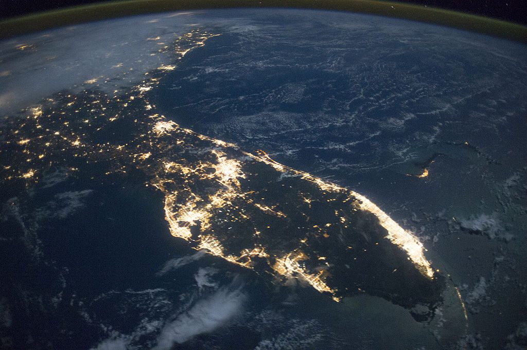 florida from iss night 2014 1