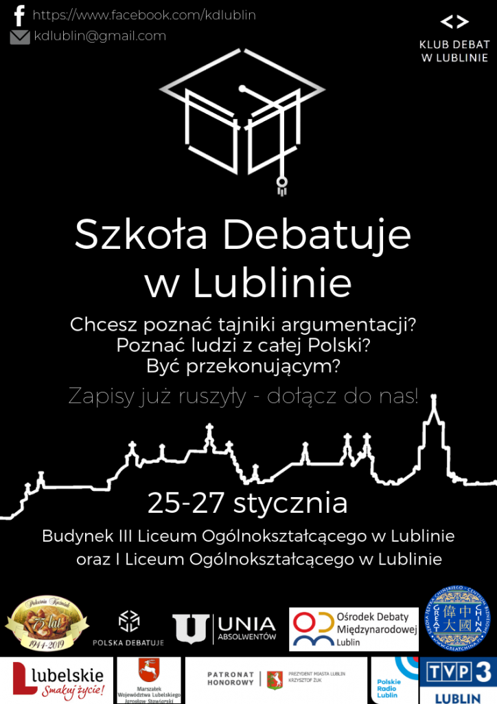 oficjalny plakat szkola debatuje w lublinie 3