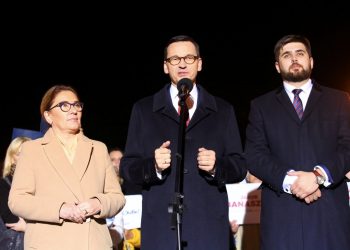 Wizyta Premier Mateusz Morawiecki z Marszalek Sejmu Beata Mazurek w Chelmie, popatcie dla Jakub Banaszek w II tura wyborow na Prezydent miasta Chelm .