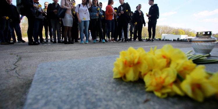 2018-04-19T11:57:20:17 , 

Fot. Piotr Michalski 


Dzien Holocaustu . Panstwowe Muzeum na Majdanku .