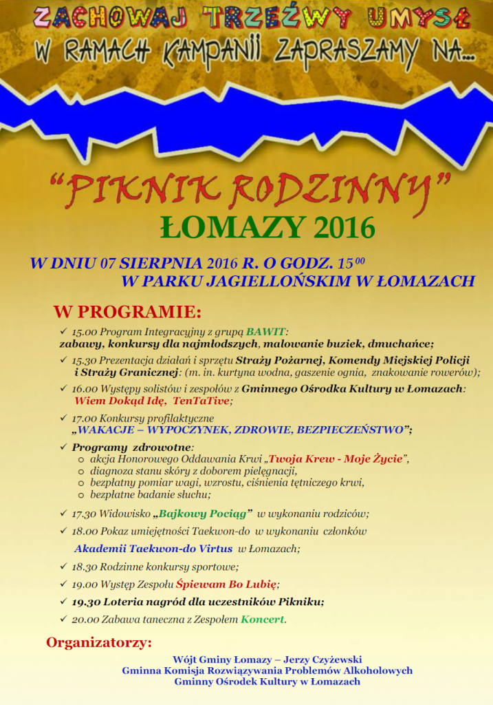 "Zachowaj trzeźwy umysł". Piknik rodzinny w Łomazach 1 trzezwy