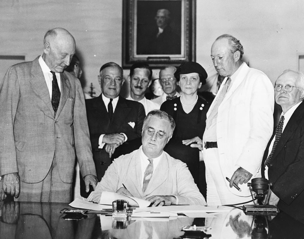 signing of the social security act