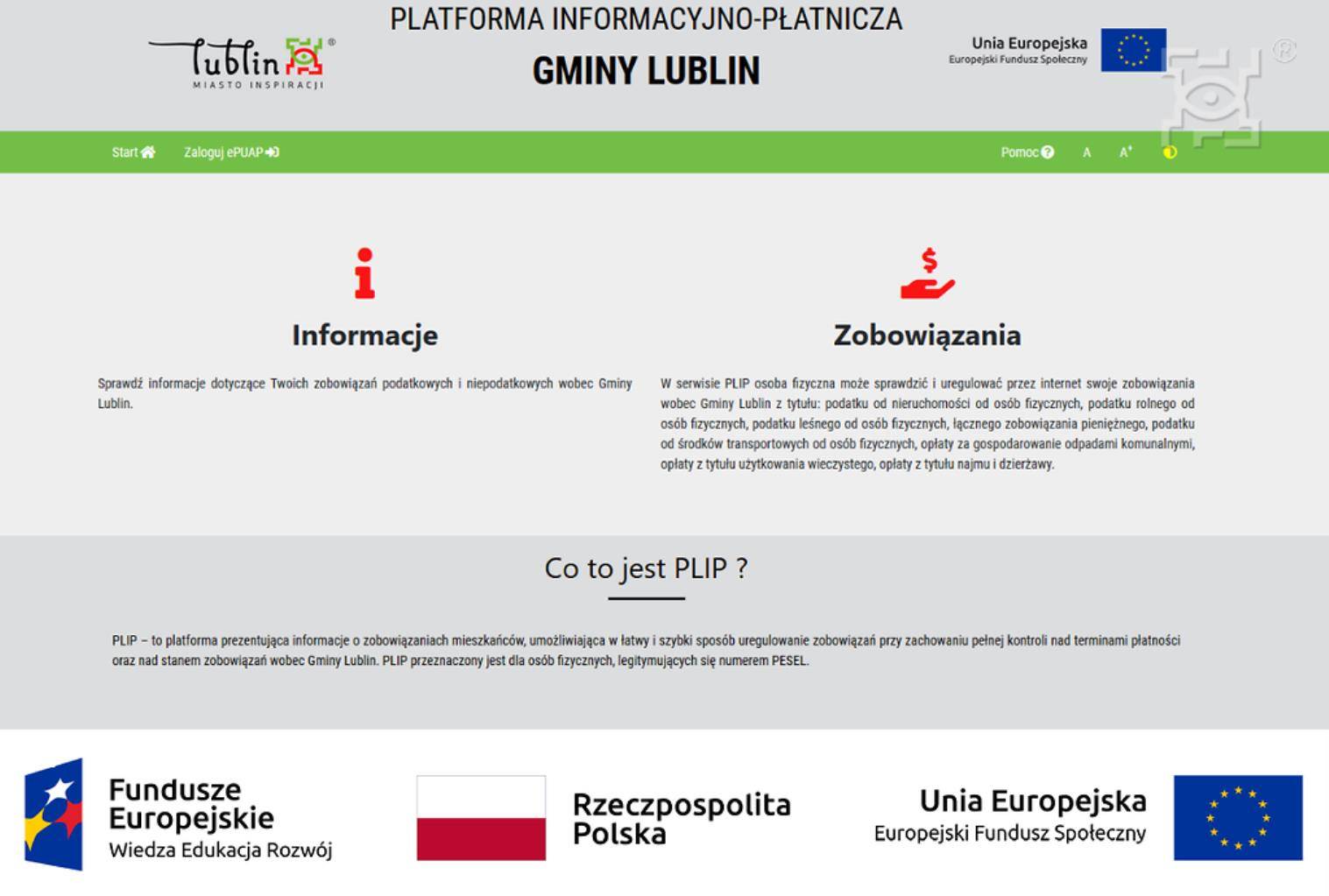 platforma informacyjno platnicza gminy lublin