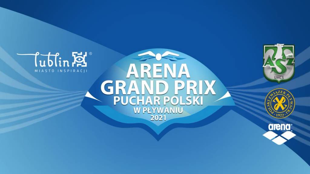LIVE: Arena Grand Prix Pucharu Polski 1 informacja logotyp wydarzenia arena grand prix puchar polski w plywaniu 2021 w lublinie 2021 03 27 110804