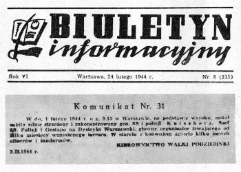 biuletyn informacyjny 24 lutego 1944 po akcji kutschera 2022 02 03 111847