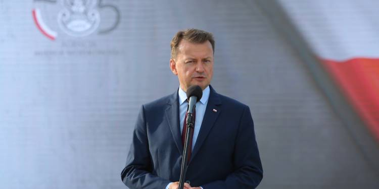 2021.09.10. ZAMOSC . WIZYTA MINISTRA OBRONY NARODOWEJ MARIUSZ BLASZCZAK W ZAMOSCIU . FOT. PIOTR MICHALSKI